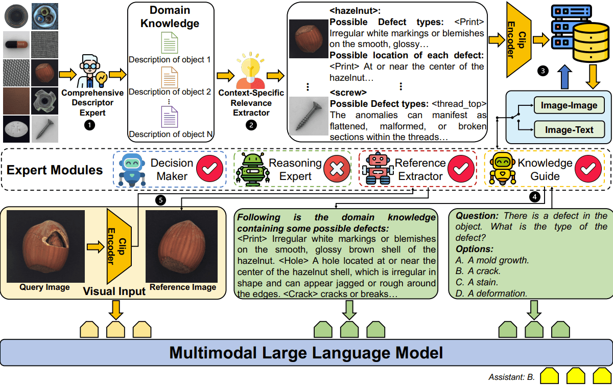 Can multimodal large language models be guided to improve industrial anomaly detection?